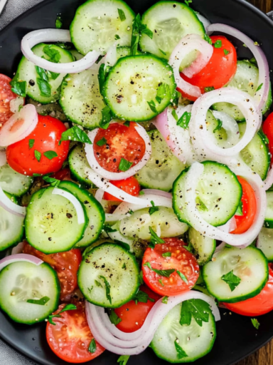 Cracker Barrel Cucumber Tomato and Onion Salad