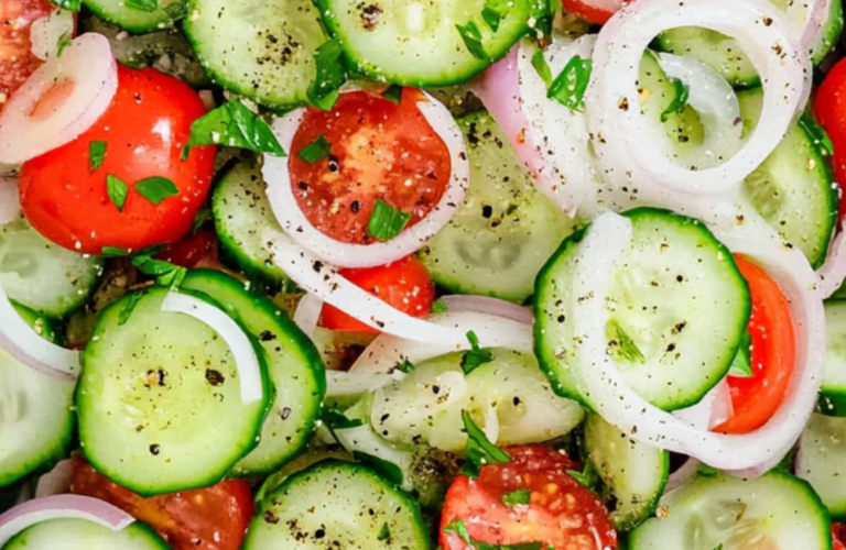 Cracker Barrel Cucumber Tomato and Onion Salad