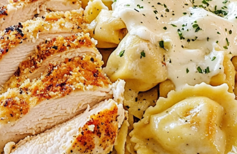 Olive Garden Asiago Tortelloni Alfredo with Grilled Chicken