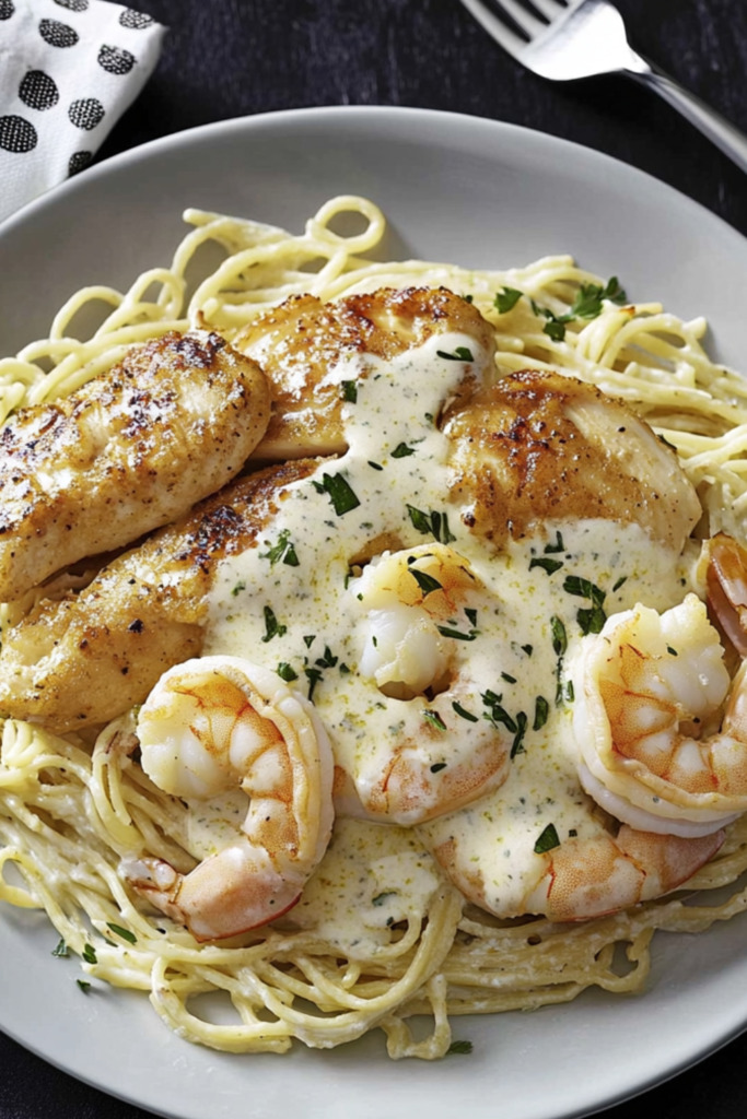 Outback Steakhouse Queensland Chicken and Shrimp Pasta