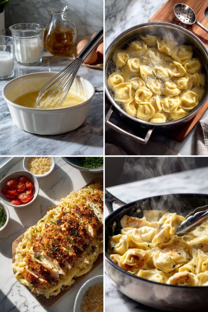 Asiago Tortelloni Alfredo with Grilled Chicken Recipe Recipe