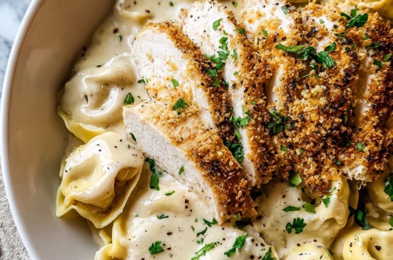 Asiago Tortelloni Alfredo with Grilled Chicken Recipe Recipe