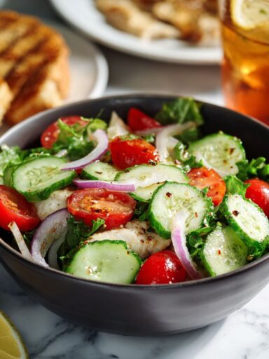 Cucumber Tomato and Onion Salad Recipe