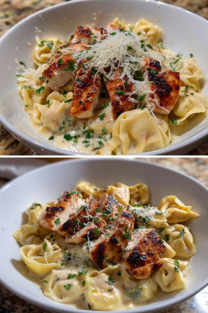 Olive Garden Asiago Tortelloni Alfredo with Grilled Chicken