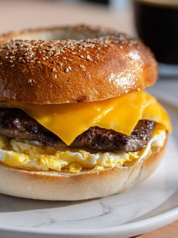 Steak Egg and Cheese Bagel Recipe
