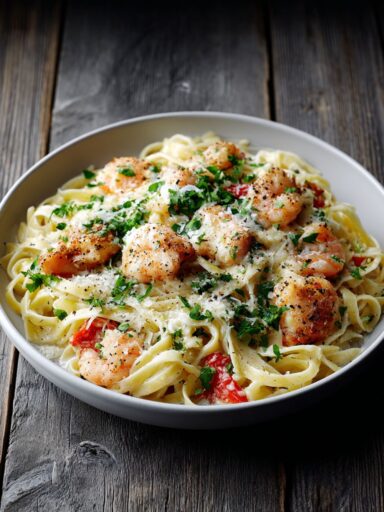 Chicken and Shrimp Carbonara Recipe
