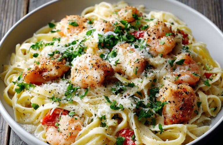 Chicken and Shrimp Carbonara Recipe