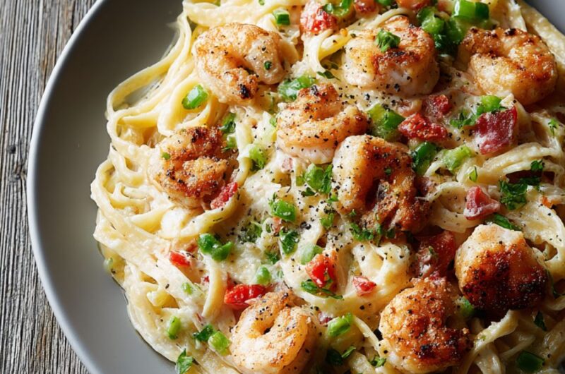 Chicken and Shrimp Carbonara Recipe