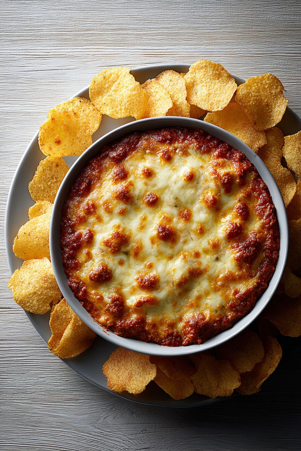 Lasagna Dip and Pasta Chips Recipe