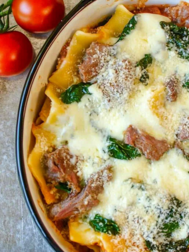 Olive Garden Baked Pasta Romana with Beef