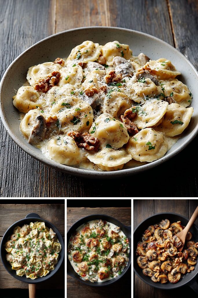 Ravioletti and Mushroom Walnut Sauce Recipe