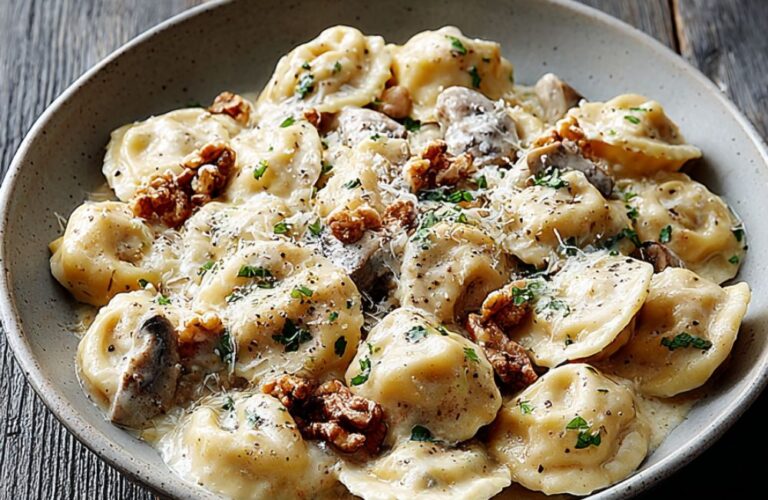 Ravioletti and Mushroom Walnut Sauce Recipe