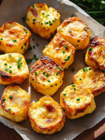 Potato Cheddar and Chive Bakes– Easy Starbucks Copycat