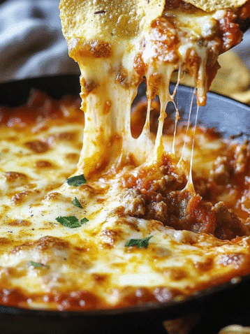 Lasagna Dip and Pasta Chips – Easy Olive Garden Copycat