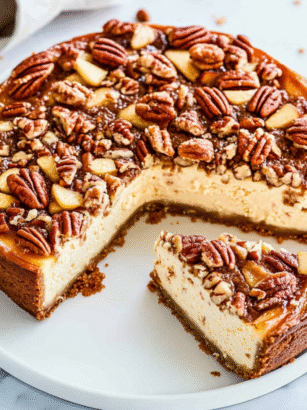 Apple Praline Cheesecake – Easy Olive Garden Copycat