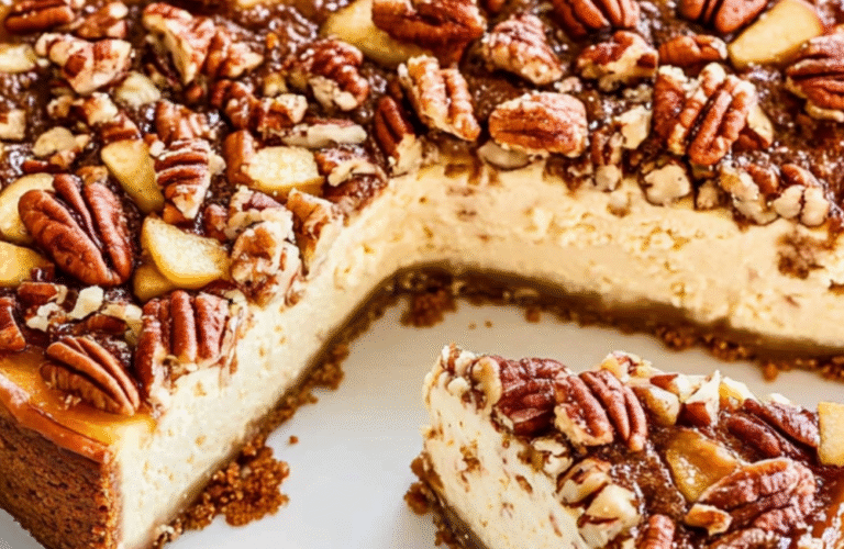 Apple Praline Cheesecake – Easy Olive Garden Copycat