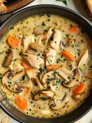 Chicken Mushroom Soup – Easy Cheesecake Factory Copycat
