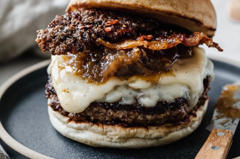 Cracker Barrel Maple Jam n’ Bacon Burger Recipe