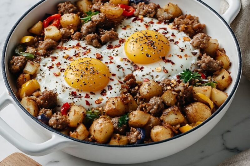 Cracker Barrel Sausage and Egg Skillet Recipe