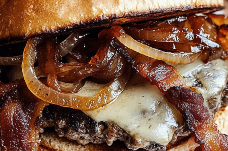Maple Jam n’ Bacon Burger  – Easy Cracker Barrel Copycat