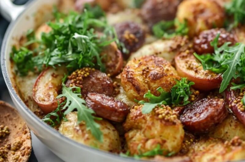 Cracker Barrel Skillet Hash with Sausage and Apples