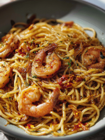 Chili Crunch Shrimp Pasta Recipe