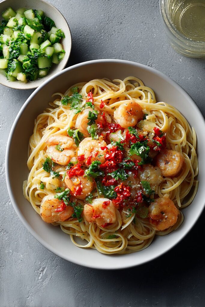 Chili Crunch Shrimp Pasta Recipe