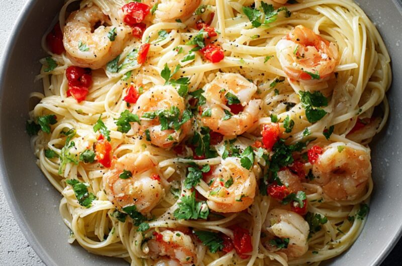 Chili Crunch Shrimp Pasta Recipe
