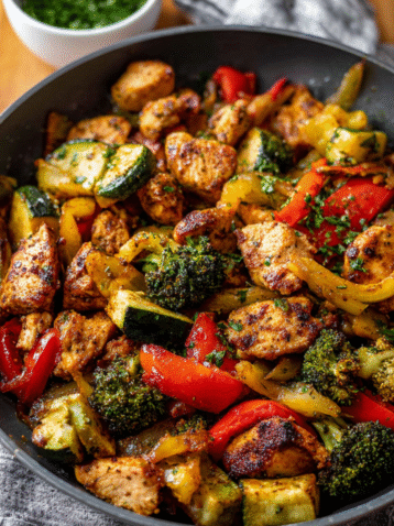 Chicken and Veggie Skillet – Easy Outback Steakhouse Copycat