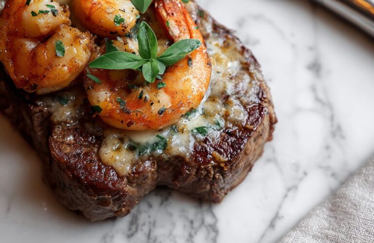 Shrimp 'N Parmesan Sirloin Recipe