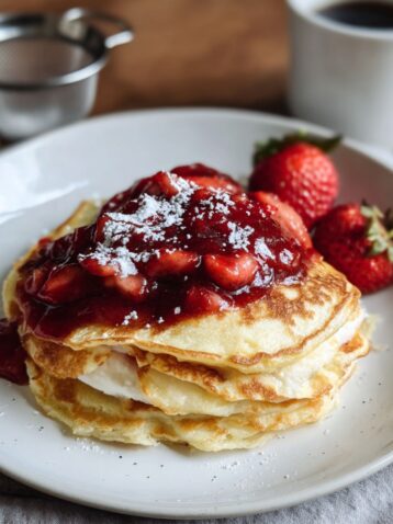 Strawberry Cheesecake Pancakes Recipe