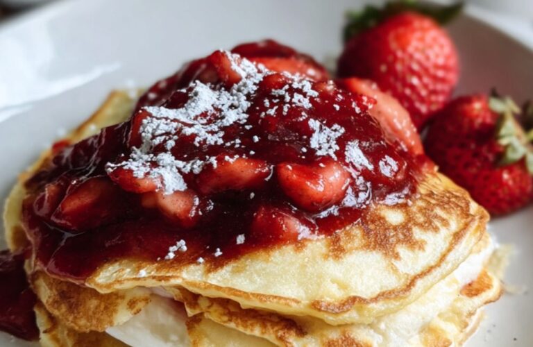Strawberry Cheesecake Pancakes Recipe