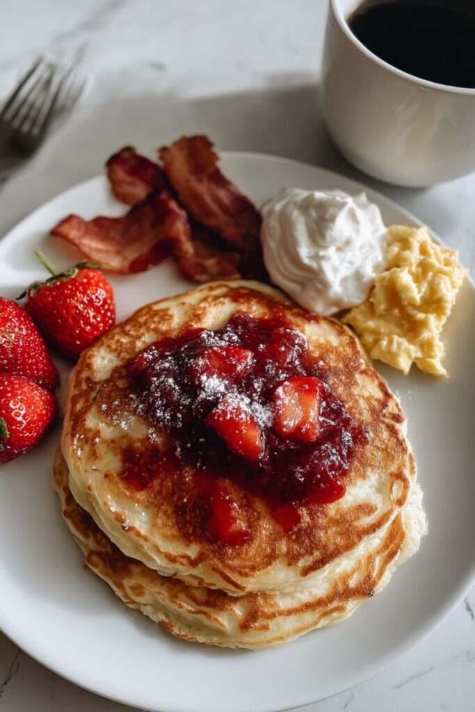 Strawberry Cheesecake Pancakes Recipe
