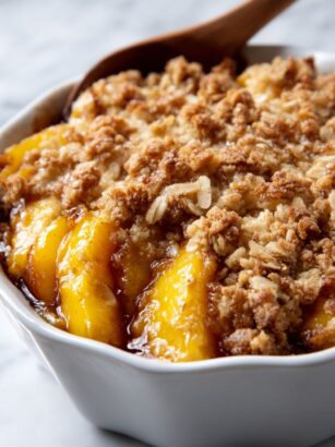 Warm Cinnamon Peach Crisp Recipe