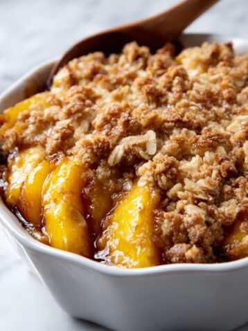 Warm Cinnamon Peach Crisp Recipe