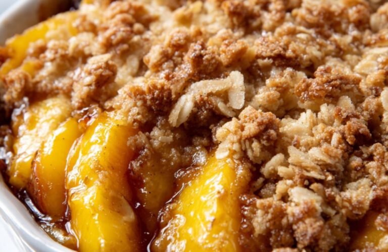 Warm Cinnamon Peach Crisp Recipe