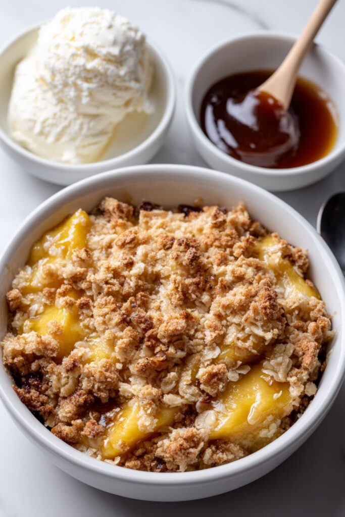 Warm Cinnamon Peach Crisp Recipe