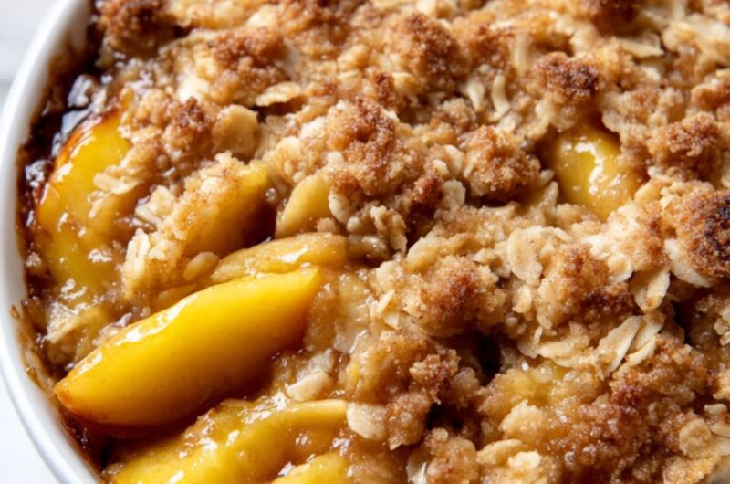 Warm Cinnamon Peach Crisp Recipe