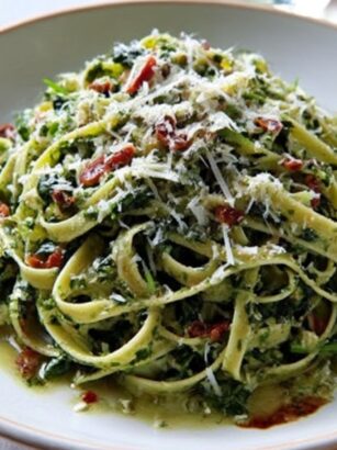 Trader Joe's Spinach and Chive Linguine Recipe