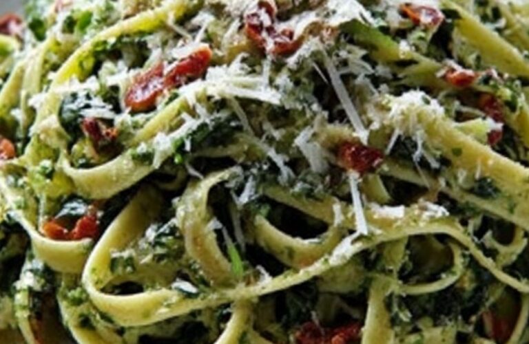 Trader Joe's Spinach and Chive Linguine Recipe