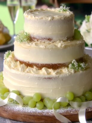 2-Tier Lemon Raspberry Cake Recipe