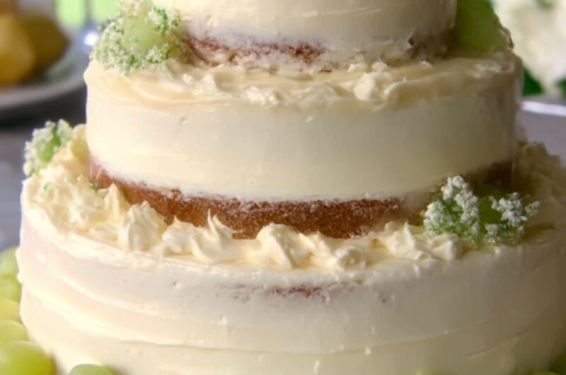 2-Tier Lemon Raspberry Cake Recipe