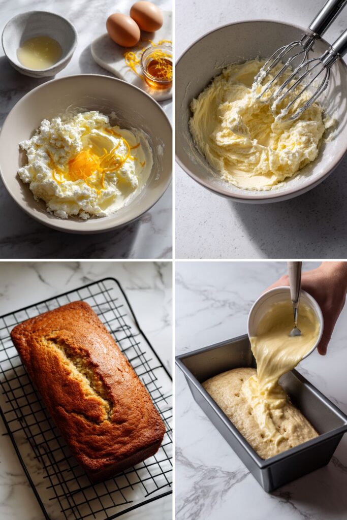 Ricotta Orange Pound Cake with Strawberries Recipe