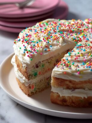 Chocolate Chip Cookie Layered Birthday Cake Recipe