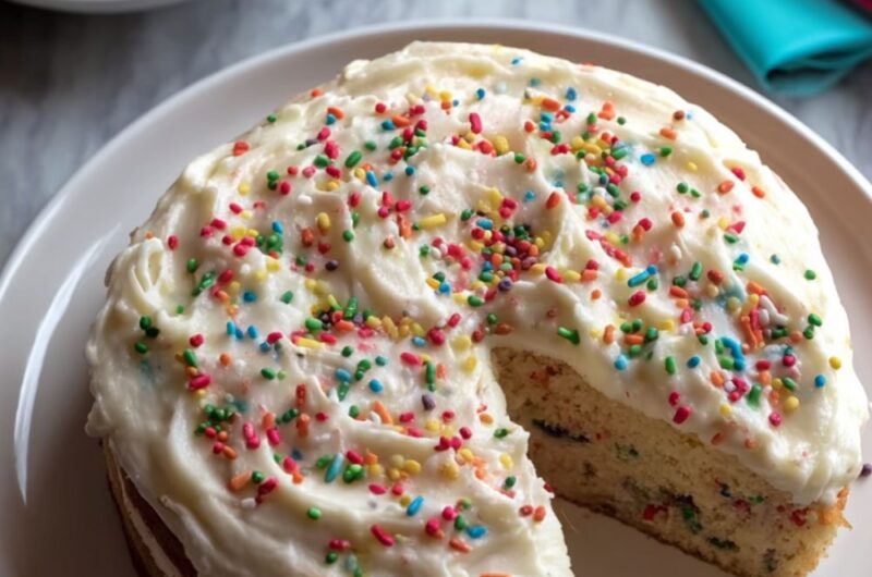 Chocolate Chip Cookie Layered Birthday Cake Recipe