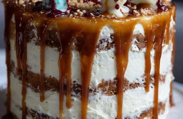 Cinnamon Spice Cake with Fig Buttercream, White Chocolate Ganache and Buttermilk Caramel Recipe