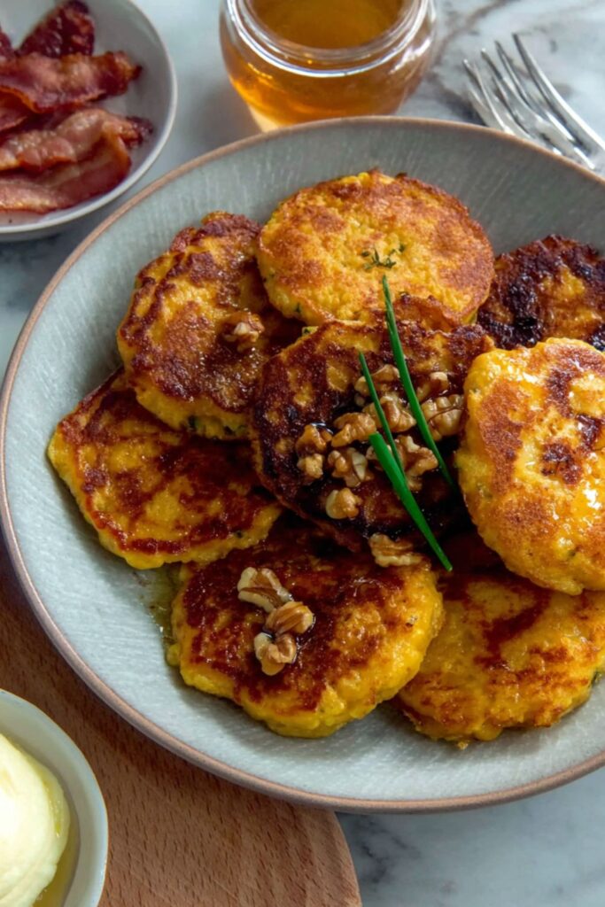 Corn Cakes with Walnuts and Sage Recipe