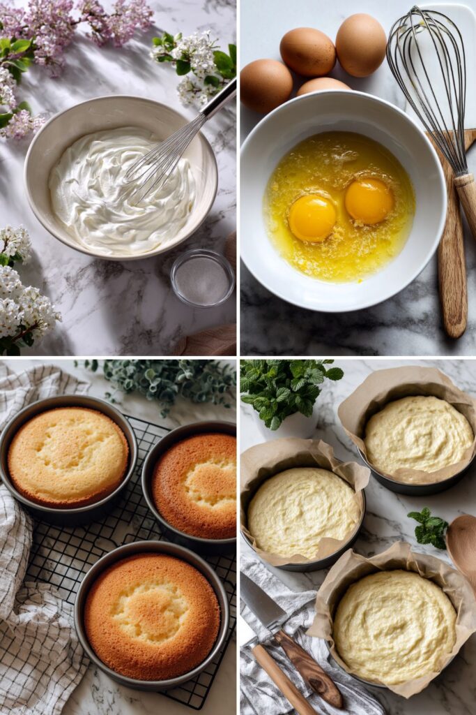 Lemon Chiffon Cake with Strawberry Frosting Recipe