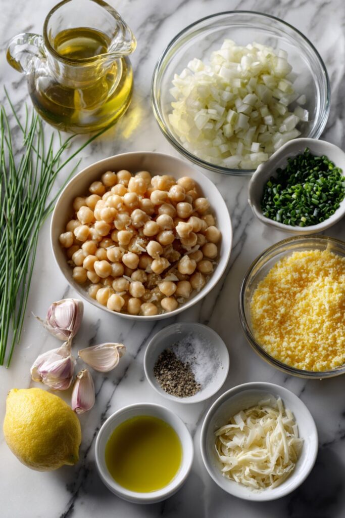 Grilled Chickpea Polenta Cakes with Chive Oil and Lemon Recipe