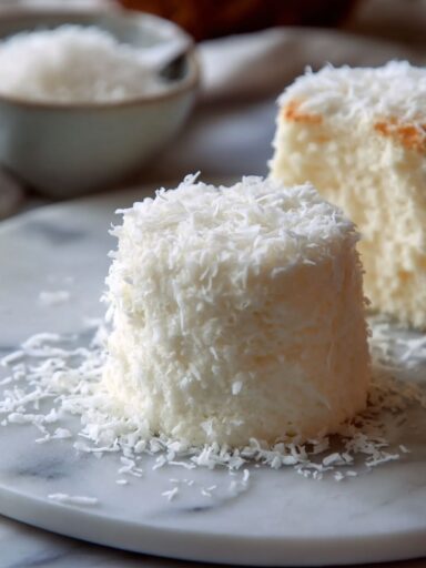 Mini Angel Food Cakes with Marshmallow Frosting Recipe